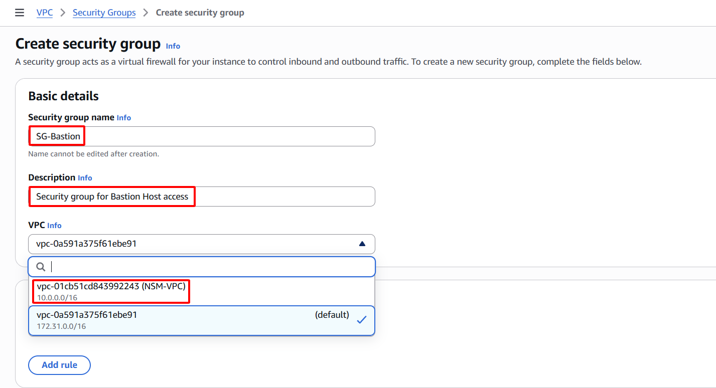 Create Security Groups :: Create a new AWS account.