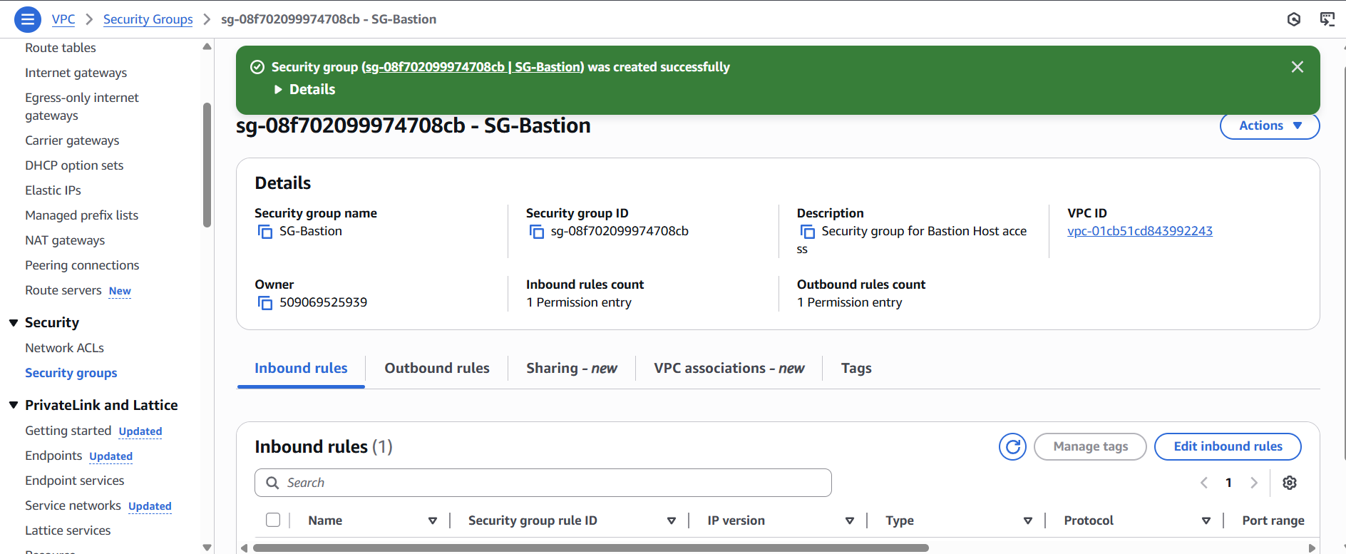 Create Security Groups :: Create a new AWS account.